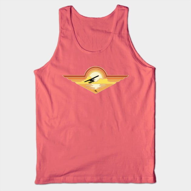 Seaplane Sunset Tank Top by Kassi Skye